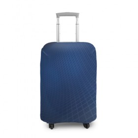 Чехол для чемодана 3D с принтом Сеть в Новосибирске, 86% полиэфир, 14% спандекс | двустороннее нанесение принта, прорези для ручек и колес | blue | net | web | квадраты | клетка | паутина | сетка | сеть | синий