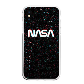 Чехол для iPhone XS Max матовый с принтом NASA GLITCH SPACE в Новосибирске, Силикон | Область печати: задняя сторона чехла, без боковых панелей | Тематика изображения на принте: galaxy | nasa | space | space company | star | астрономия | галактика | звезды | космическая компания | космос | наса