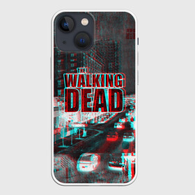 Чехол для iPhone 13 mini с принтом the walking dead glitch в Новосибирске,  |  | glitch | the walking dead | апокалипсис | глитч | зомби | помехи | ходячие мертвецы