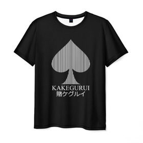 Мужская футболка 3D с принтом KAKEGURUI в Новосибирске, 100% полиэфир | прямой крой, круглый вырез горловины, длина до линии бедер | Тематика изображения на принте: anime | heroes | kakegurui | manga | аниме | безумный азарт | какегуруи | манга