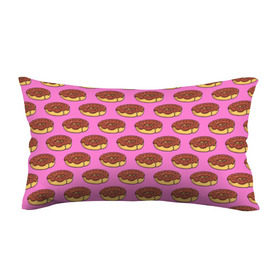 Подушка 3D антистресс с принтом Пончики Паттерн в Новосибирске, наволочка — 100% полиэстер, наполнитель — вспененный полистирол | состоит из подушки и наволочки на молнии | Тематика изображения на принте: donut | вкусный | вкусняшка | еда | пончик | розовый