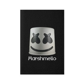 Обложка для паспорта матовая кожа с принтом Marshmello в Новосибирске, натуральная матовая кожа | размер 19,3 х 13,7 см; прозрачные пластиковые крепления | marshmello | диджей | клуб | клубная музыка | маршмеллоу | маршмэлло | маршмэллоу | музыка | электронная