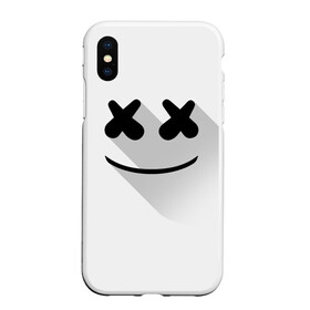 Чехол для iPhone XS Max матовый с принтом Marshmello в Новосибирске, Силикон | Область печати: задняя сторона чехла, без боковых панелей | marshmello | диджей | клуб | клубная музыка | маршмеллоу | маршмэлло | маршмэллоу | музыка | электронная