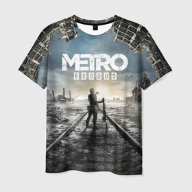 Мужская футболка 3D с принтом Metro в Новосибирске, 100% полиэфир | прямой крой, круглый вырез горловины, длина до линии бедер | exodus | metro | stalker | артем | исход | метро | сталкер | эксодус
