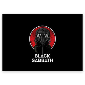 Поздравительная открытка с принтом Black Sabbath в Новосибирске, 100% бумага | плотность бумаги 280 г/м2, матовая, на обратной стороне линовка и место для марки
 | black sabbath | hard rock | heavy metal | блэк сабат | группы | метал | музыка | оззи осборн | рок | хард рок | хэви метал