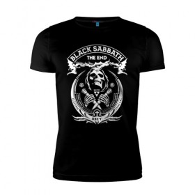 Мужская футболка премиум с принтом Black Sabbath в Новосибирске, 92% хлопок, 8% лайкра | приталенный силуэт, круглый вырез ворота, длина до линии бедра, короткий рукав | black sabbath | hard rock | heavy metal | блэк сабат | группы | метал | музыка | оззи осборн | рок | хард рок | хэви метал