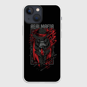 Чехол для iPhone 13 mini с принтом Реальная Мафия в Новосибирске,  |  | gangster | mafia | банда | банды | гангстер | горилла | мафия | обезьяна | обезьяны