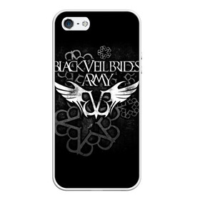 Чехол для iPhone 5/5S матовый с принтом Black Veil Brides в Новосибирске, Силикон | Область печати: задняя сторона чехла, без боковых панелей | Тематика изображения на принте: black veil brides | heavy matal | metal | post hardcore | группы | метал | музыка | рок | хэви метал | эмо