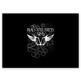 Поздравительная открытка с принтом Black Veil Brides в Новосибирске, 100% бумага | плотность бумаги 280 г/м2, матовая, на обратной стороне линовка и место для марки
 | black veil brides | heavy matal | metal | post hardcore | группы | метал | музыка | рок | хэви метал | эмо