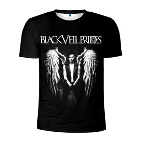 Мужская футболка 3D спортивная с принтом Black Veil Brides в Новосибирске, 100% полиэстер с улучшенными характеристиками | приталенный силуэт, круглая горловина, широкие плечи, сужается к линии бедра | black veil brides | heavy matal | metal | post hardcore | группы | метал | музыка | рок | хэви метал | эмо