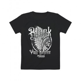 Детская футболка хлопок с принтом Black Veil Brides в Новосибирске, 100% хлопок | круглый вырез горловины, полуприлегающий силуэт, длина до линии бедер | black veil brides | heavy matal | metal | post hardcore | группы | метал | музыка | рок | хэви метал | эмо