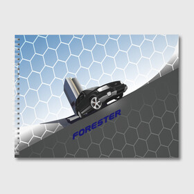 Альбом для рисования с принтом Subaru Forester SF5 в Новосибирске, 100% бумага
 | матовая бумага, плотность 200 мг. | Тематика изображения на принте: auto | forester | jdm | sf5 | subaru | subaru forester | субару | форестер