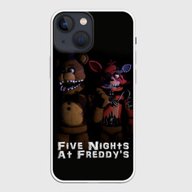 Чехол для iPhone 13 mini с принтом Five Nights At Freddys в Новосибирске,  |  | five nights at freddys | foxy | аниматроники | игра | компьютерная игра | робот | фокси | фредди | чика