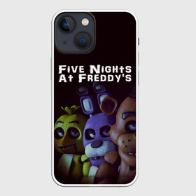 Чехол для iPhone 13 mini с принтом Five Nights At Freddys в Новосибирске,  |  | five nights at freddys | foxy | аниматроники | игра | компьютерная игра | робот | фокси | фредди | чика