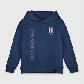 Детское худи Oversize хлопок с принтом BTS LOVE YOURSELF в Новосибирске, френч-терри — 70% хлопок, 30% полиэстер. Мягкий теплый начес внутри —100% хлопок | боковые карманы, эластичные манжеты и нижняя кромка, капюшон на магнитной кнопке | bangtan boys | bt21 | bts | bts army | bts stickers | j hope | jimin | jin | jungkook | k pop | rap monster | rapmon | suga | v | бтс | корея | стикеры bts