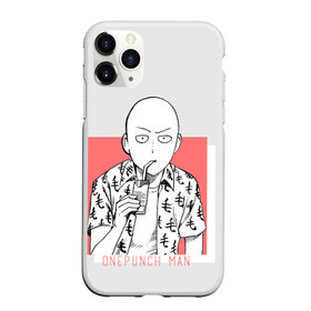 Чехол для iPhone 11 Pro Max матовый с принтом Saitama (One-Punch Man) Ванпач в Новосибирске, Силикон |  | ванпач | ванпачнем | оппаи