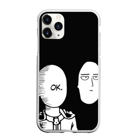 Чехол для iPhone 11 Pro матовый с принтом Saitama (One-Punch Man) в Новосибирске, Силикон |  | Тематика изображения на принте: man | one punch | saitama | ванпач | ванпачмен | генос