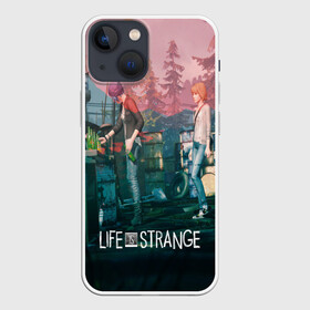 Чехол для iPhone 13 mini с принтом Life is Strange в Новосибирске,  |  | caulfield | chloe price | game | kate marsh | life | life is strange | life is strange: before the storm | max | strange | две луны | игры | кейт марш | колфилд | макс | подростки | студенты