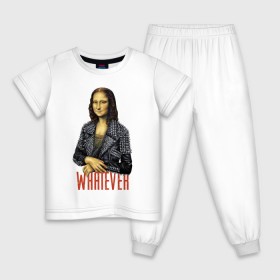 Детская пижама хлопок с принтом Mona Lisa в Новосибирске, 100% хлопок |  брюки и футболка прямого кроя, без карманов, на брюках мягкая резинка на поясе и по низу штанин
 | 