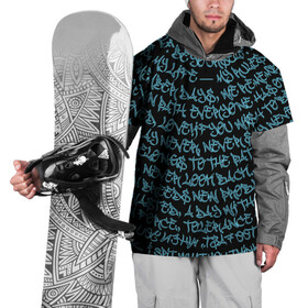 Накидка на куртку 3D с принтом Каллиграфити в Новосибирске, 100% полиэстер |  | арт | буквы | граффити | каллиграфия | лампас | неон | покрас | слова | стритарт | текст | улица