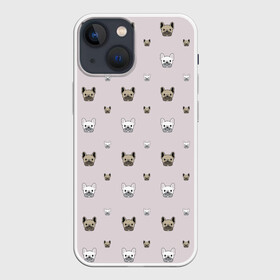 Чехол для iPhone 13 mini с принтом Бульки в Новосибирске,  |  | английский | бульдог | пес | собака | французский