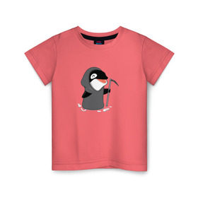 Детская футболка хлопок с принтом Косатка в Новосибирске, 100% хлопок | круглый вырез горловины, полуприлегающий силуэт, длина до линии бедер | акула | дельфин | животные | касатка | кит | коса | лапочка | милый | мимими | море | рыбки | хищник