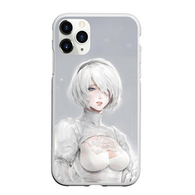 Чехол для iPhone 11 Pro Max матовый с принтом YoRHa в Новосибирске, Силикон |  | 2b | 9s | automata | game | nier | yorha | игра | ниа | нир | отомата