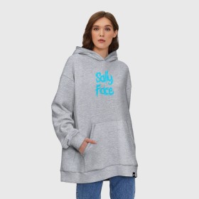 Худи SuperOversize хлопок с принтом SALLY FACE в Новосибирске, 70% хлопок, 30% полиэстер, мягкий начес внутри | карман-кенгуру, эластичная резинка на манжетах и по нижней кромке, двухслойный капюшон
 | face | game | horror | sally | sally face | игра | мальчик с протезом | салли | салли фейс | ужасы