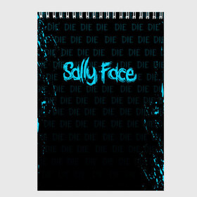 Скетчбук с принтом SALLY FACE в Новосибирске, 100% бумага
 | 48 листов, плотность листов — 100 г/м2, плотность картонной обложки — 250 г/м2. Листы скреплены сверху удобной пружинной спиралью | death | die | face | game | horror | sally | sally face | игра | мальчик с протезом | салли | салли фейс | ужасы