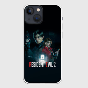 Чехол для iPhone 13 mini с принтом Resident Evil 2 в Новосибирске,  |  | 2 | biohazard | claire | evil | horror | raccoon | resident | survival | t virus | t вирус | выживание | зла | кеннеди | клэр | леон | обитель | раккун | редфилд | скотт | ужас