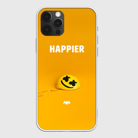 Чехол для iPhone 12 Pro Max с принтом Marshmello Happier в Новосибирске, Силикон |  | Тематика изображения на принте: christopher | comstock | dj | dotcom | friends | marshmallow | marshmello | usa | диджей | друзья | комсток | крис | маршмэллоу | продюсер | сша