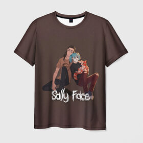 Мужская футболка 3D с принтом Sally Face в Новосибирске, 100% полиэфир | прямой крой, круглый вырез горловины, длина до линии бедер | blue | diane | face | fisher | gizmo | henry | johnson | killer | larry | sally | генри | гизмо | джонсон | диана | ларри | лицо | салли | фейс | фишер