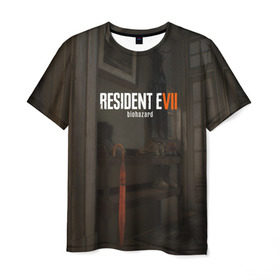 Мужская футболка 3D с принтом Resident Evil 7 в Новосибирске, 100% полиэфир | прямой крой, круглый вырез горловины, длина до линии бедер | Тематика изображения на принте: 
