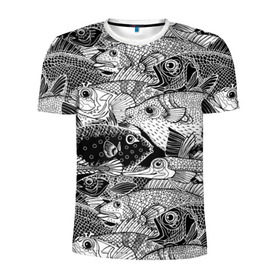 Мужская футболка 3D спортивная с принтом Рыбы в Новосибирске, 100% полиэстер с улучшенными характеристиками | приталенный силуэт, круглая горловина, широкие плечи, сужается к линии бедра | beautiful | best | cool | depth | fashio | fish | graphics | pattern | picture | trendy | underwater | water | world | youth | белый | вода | глубина | графика | картинка | красивый | крутой | лучший | мир | мода | модный | молодёжная | подводный | рисуно