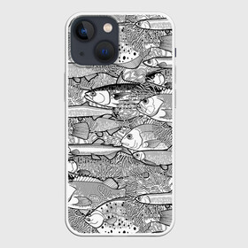 Чехол для iPhone 13 mini с принтом Рыбы в Новосибирске,  |  | algae | corals | depth | drawing | fish | g | picture | plants | underwater | water | world | белый | вода | водоросли | глубина | графика | картинка | кораллы | красивый | крутой | лучший | мир | мода | модный | молодёжная | подводный