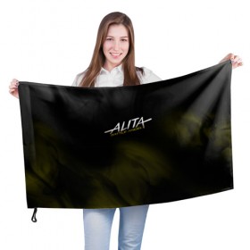 Флаг 3D с принтом Alita: Battle Angel в Новосибирске, 100% полиэстер | плотность ткани — 95 г/м2, размер — 67 х 109 см. Принт наносится с одной стороны | 