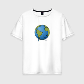 Женская футболка хлопок Oversize с принтом I Hate Humans в Новосибирске, 100% хлопок | свободный крой, круглый ворот, спущенный рукав, длина до линии бедер
 | глобальное потепление | звезды | земля | катаклизм | космос | надпись | ненавижу людей | планета | природа | человечество | экология | юмор