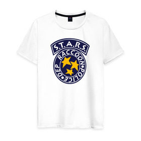 Мужская футболка хлопок с принтом S.T.A.R.S. RACCOON CITY в Новосибирске, 100% хлопок | прямой крой, круглый вырез горловины, длина до линии бедер, слегка спущенное плечо. | ada wong | biohazard | game | gamer | leon | logo | mistic | raccoon city | re2 | resident evil 2 | rpd | stars | umbrella | ада вонг | амбрелла | зомби | игра | мистика | ужасы