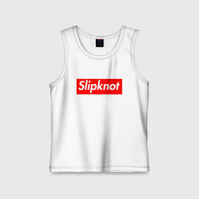 Детская майка хлопок с принтом Slipknot (supreme style) в Новосибирске,  |  | streetwear | комбинезоны | маски | ню метал | петля | плашка | стритстайл | удавка | уличный