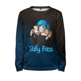 Детский лонгслив 3D с принтом Sally Face в Новосибирске, 100% полиэстер | длинные рукава, круглый вырез горловины, полуприлегающий силуэт
 | sally face | гизмо | девид | девочка | игра | лари | ларри | мальчик | маска | мрачная | на лице | пых | с протезом | сал | сали | салли | салли фейс | фейс | фэйс | эддисон | эшли