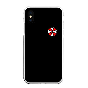 Чехол для iPhone XS Max матовый с принтом UMBRELLA CORP (НА СПИНЕ) в Новосибирске, Силикон | Область печати: задняя сторона чехла, без боковых панелей | ada wong | biohazard | game | gamer | leon | logo | mistic | raccoon city | re2 | resident evil 2 | rpd | stars | umbrella | ада вонг | амбрелла | зомби | игра | мистика | ужасы