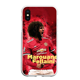 Чехол для iPhone XS Max матовый с принтом Marouane Fellaini в Новосибирске, Силикон | Область печати: задняя сторона чехла, без боковых панелей | Тематика изображения на принте: de gea | fellaini | lukaku | manchester | manchester united | mufc | rooney | де хеа | лукаку | манчестер | манчестер юнайтед | феллайни | футбол