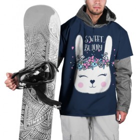 Накидка на куртку 3D с принтом Sweet bunny в Новосибирске, 100% полиэстер |  | Тематика изображения на принте: art | creat | drawing | graphics | picture | белый | влюбленный | графика | день святого валентина | заяц | зеленый | искусство | картинка | кролик | крутой | лучший | любовь | модный | подарок | праздник | пушистый