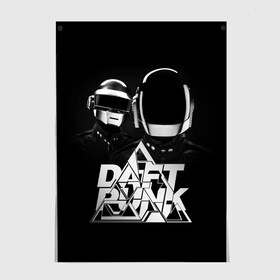 Постер с принтом Daft Punk в Новосибирске, 100% бумага
 | бумага, плотность 150 мг. Матовая, но за счет высокого коэффициента гладкости имеет небольшой блеск и дает на свету блики, но в отличии от глянцевой бумаги не покрыта лаком | daft punk | electronic | house | human | music | robot | дафт панк | музыка | синти поп | хаус | электроника