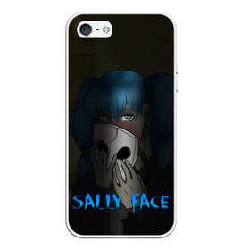 Чехол для iPhone 5/5S матовый с принтом Sally Face в Новосибирске, Силикон | Область печати: задняя сторона чехла, без боковых панелей | sally face | игра | компьютерная игра | лицо | маска | протез | салли фейс | школа | шрамы