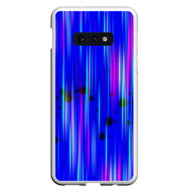 Чехол для Samsung S10E с принтом neon strokes в Новосибирске, Силикон | Область печати: задняя сторона чехла, без боковых панелей | abstract | abstraction | comb | cyberpunk | texture | абстракция | бронь | броня | кибер панк | соты | стальные соты | текстуры