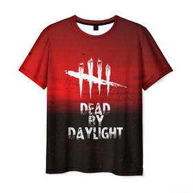 Мужская футболка 3D с принтом DEAD BY DAYLIGHT в Новосибирске, 100% полиэфир | прямой крой, круглый вырез горловины, длина до линии бедер | dead by daylight | game | hillbilly | maniacs | trapper | wraith | деревенщина | игра | мертвые днем | охотник | призрак