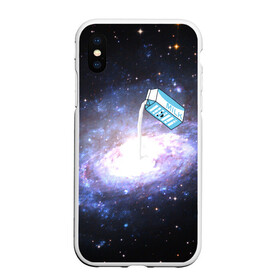 Чехол для iPhone XS Max матовый с принтом Milky Way в Новосибирске, Силикон | Область печати: задняя сторона чехла, без боковых панелей | cosmos | milk | nasa | space | космос | млечный путь | молоко