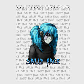 Скетчбук с принтом Sally Face в Новосибирске, 100% бумага
 | 48 листов, плотность листов — 100 г/м2, плотность картонной обложки — 250 г/м2. Листы скреплены сверху удобной пружинной спиралью | sally face | игра | компьютерная игра | лицо | маска | протез | салли фейс | школа | шрамы