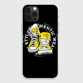 Чехол для iPhone 12 Pro Max с принтом Sporty style sneakers в Новосибирске, Силикон |  | sport | streng | бег | белый | графика | жёлтый | искусство | картинка | кеды | крутой | лучший | мода | молодежная | надпись | обувь | путешествие | рисунок | сила | скорость | спорт | спортивная | стиль